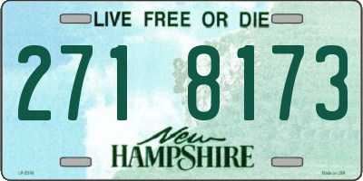 NH license plate 2718173