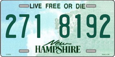 NH license plate 2718192