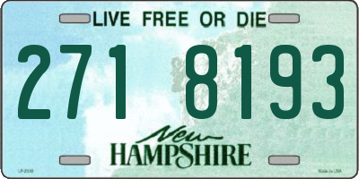 NH license plate 2718193