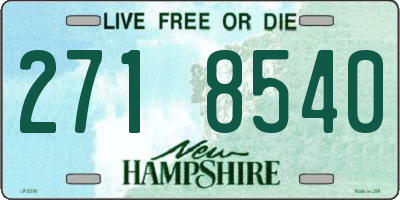 NH license plate 2718540