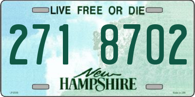 NH license plate 2718702