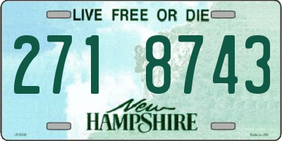 NH license plate 2718743