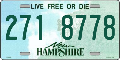 NH license plate 2718778