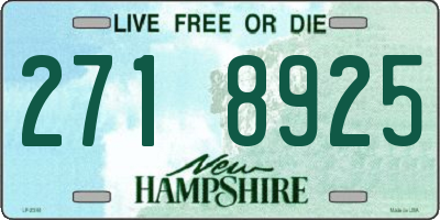 NH license plate 2718925