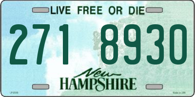 NH license plate 2718930