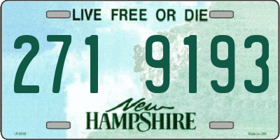 NH license plate 2719193