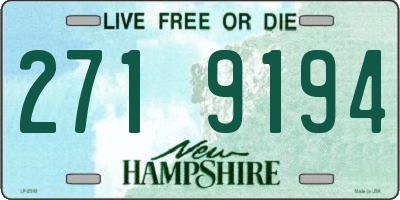 NH license plate 2719194