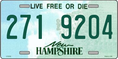NH license plate 2719204