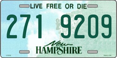 NH license plate 2719209