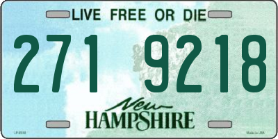 NH license plate 2719218