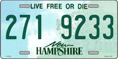 NH license plate 2719233