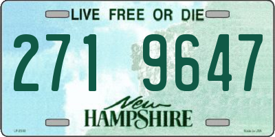 NH license plate 2719647