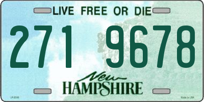 NH license plate 2719678