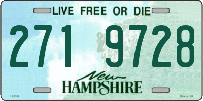 NH license plate 2719728