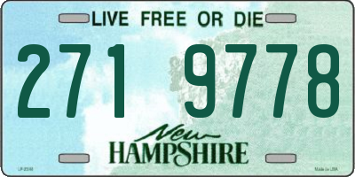 NH license plate 2719778