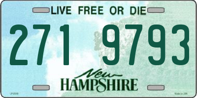 NH license plate 2719793
