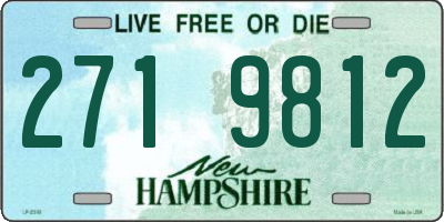 NH license plate 2719812