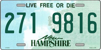 NH license plate 2719816