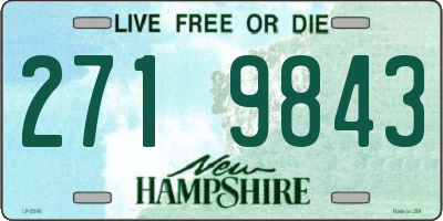 NH license plate 2719843
