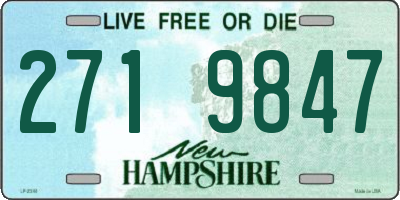 NH license plate 2719847