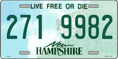 NH license plate 2719982