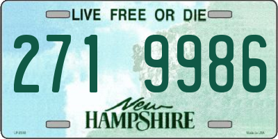 NH license plate 2719986
