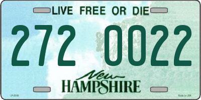 NH license plate 2720022