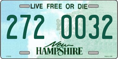 NH license plate 2720032