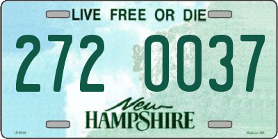 NH license plate 2720037