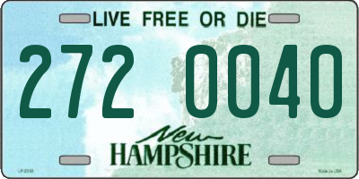 NH license plate 2720040