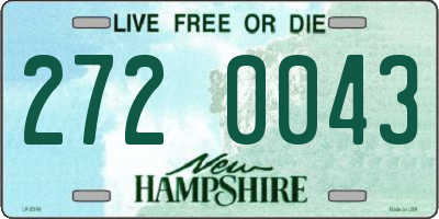 NH license plate 2720043