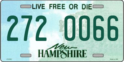 NH license plate 2720066