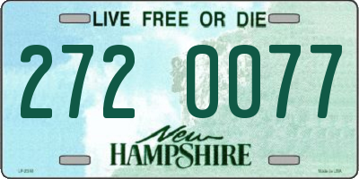 NH license plate 2720077