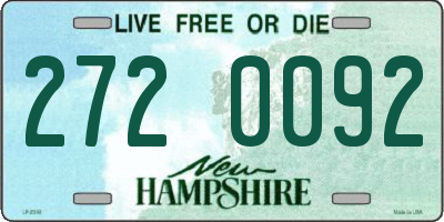 NH license plate 2720092