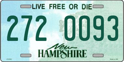 NH license plate 2720093