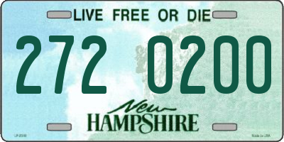 NH license plate 2720200