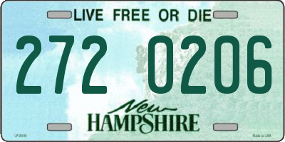 NH license plate 2720206