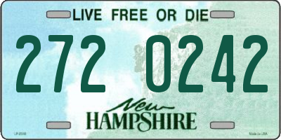 NH license plate 2720242