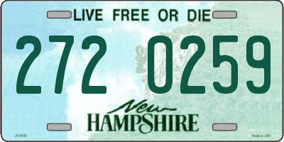 NH license plate 2720259