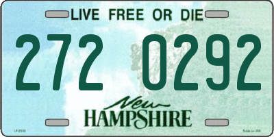 NH license plate 2720292