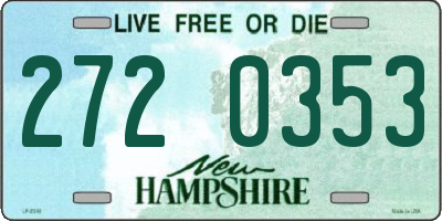 NH license plate 2720353