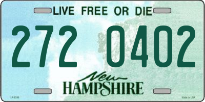 NH license plate 2720402
