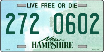 NH license plate 2720602