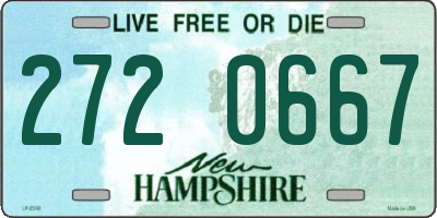 NH license plate 2720667