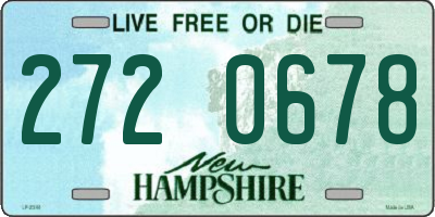NH license plate 2720678