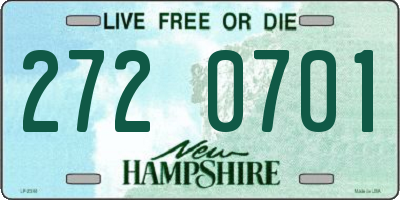 NH license plate 2720701
