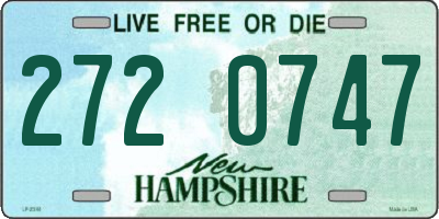 NH license plate 2720747
