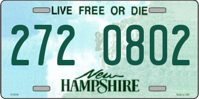 NH license plate 2720802