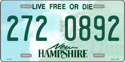 NH license plate 2720892