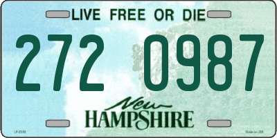 NH license plate 2720987